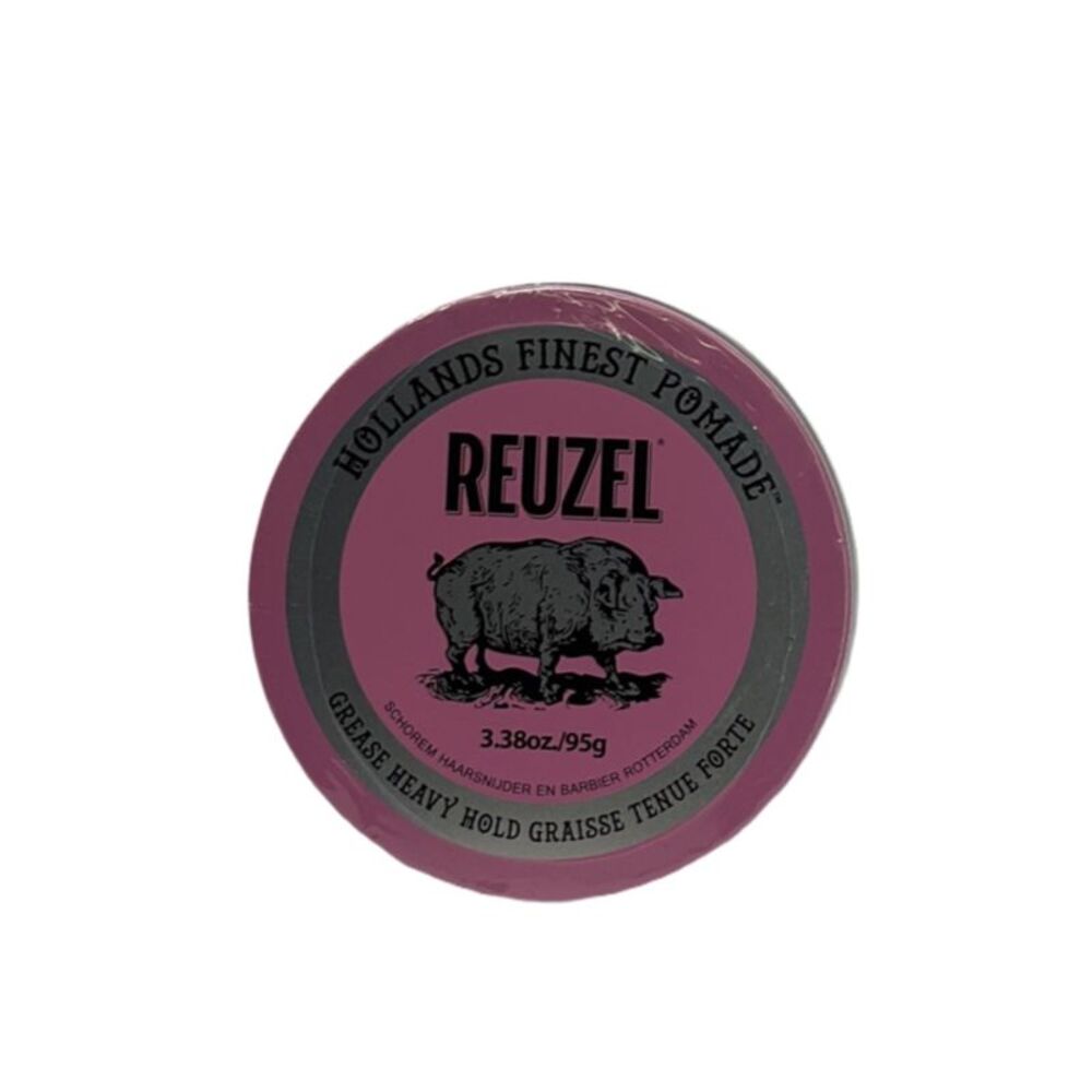 Reuzel Pink Grease Pomade, Strong All Day Hold 3.38 oz
